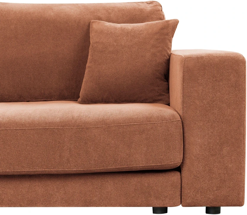 Beliani 3 vietų kampinė sofa LOFOTEN ryškiai raudona, kairinė