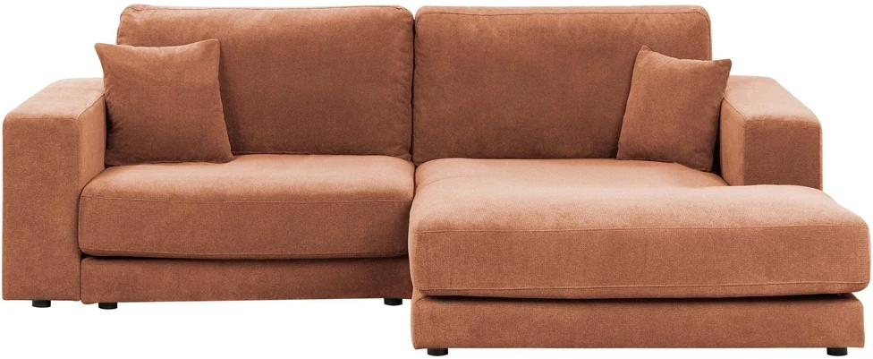 Beliani 3 vietų kampinė sofa LOFOTEN ryškiai raudona, kairinė