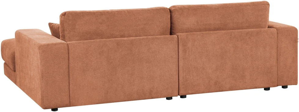 Beliani 3 vietų kampinė sofa LOFOTEN ryškiai raudona, kairinė