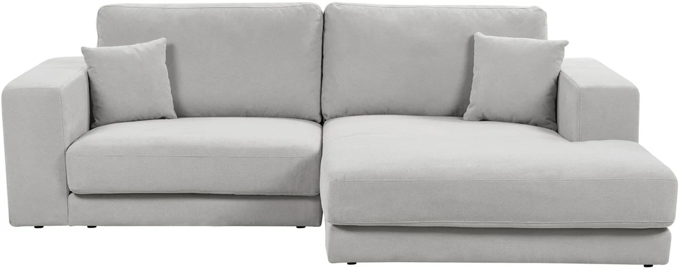 Beliani 3 vietų kampinė sofa LOFOTEN šviesiai pilka, kairinė
