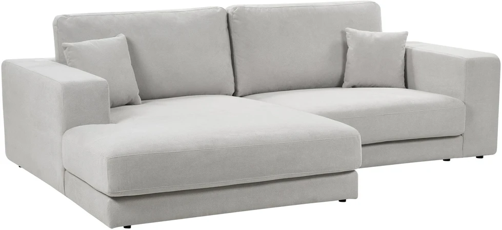 Beliani 3 vietų kampinė sofa LOFOTEN šviesiai pilka dešininė