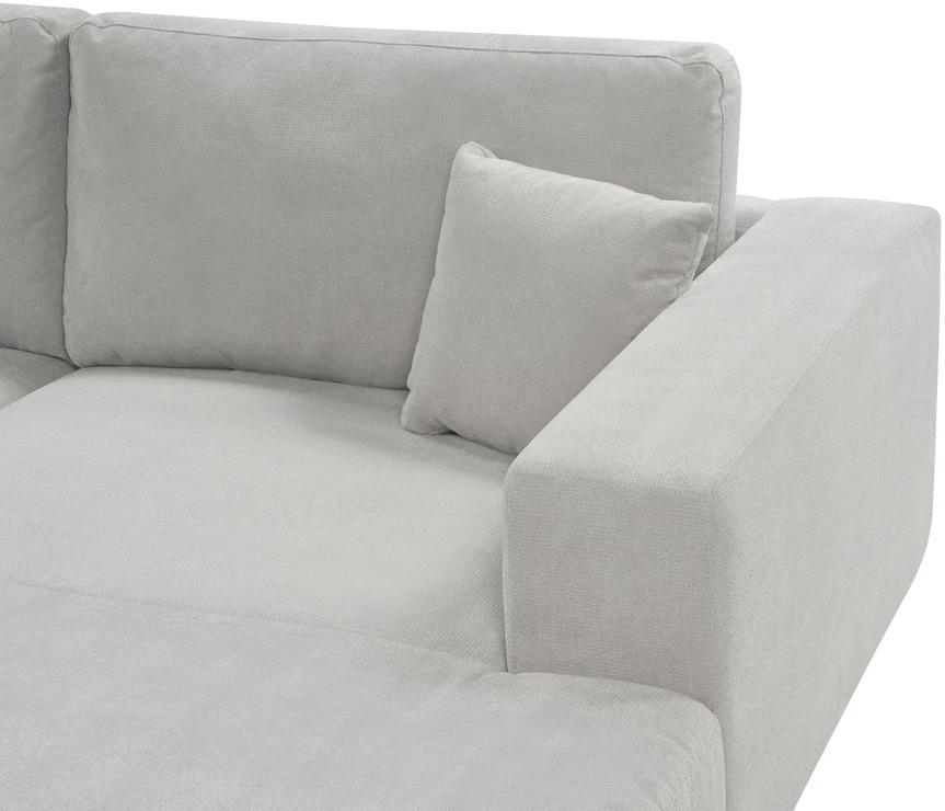 Beliani 3 vietų kampinė sofa LOFOTEN šviesiai pilka, kairinė