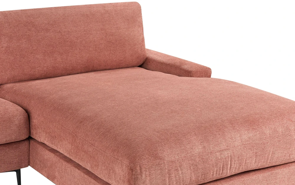 Beliani 3 vietų kampinė sofa MALOY raudona, kairinė