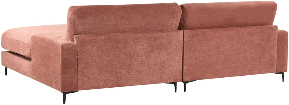 Beliani 3 vietų kampinė sofa MALOY raudona, kairinė