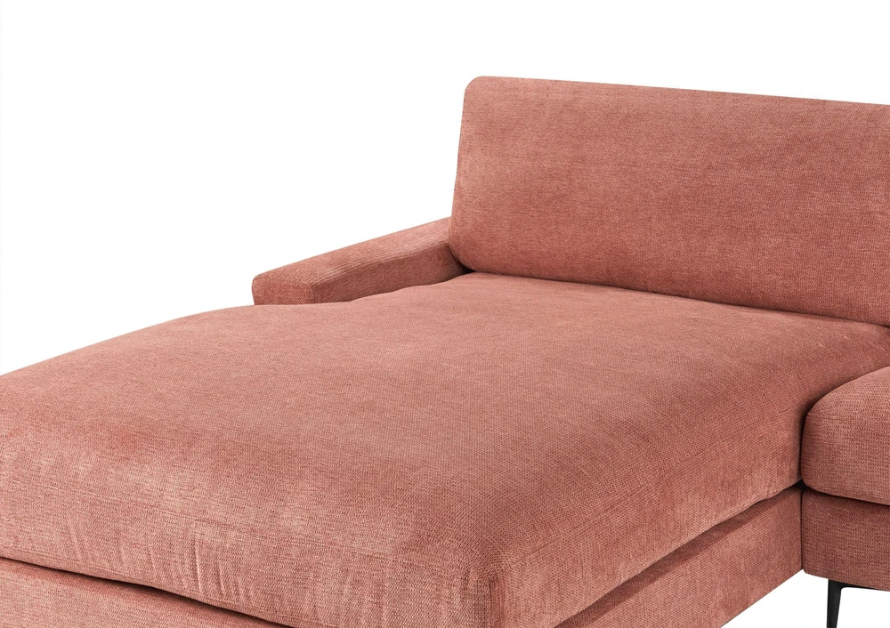 Beliani 3 vietų kampinė sofa MALOY, raudona, dešininė