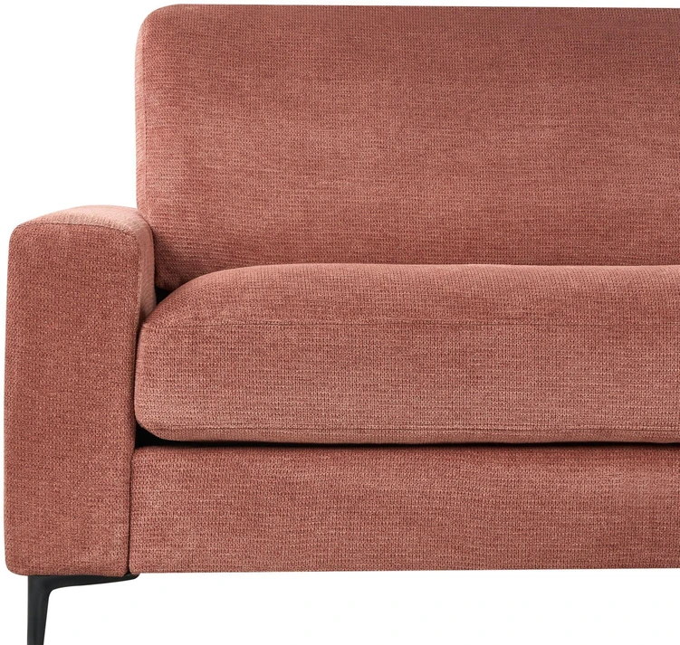Beliani 3 vietų kampinė sofa MALOY raudona, kairinė