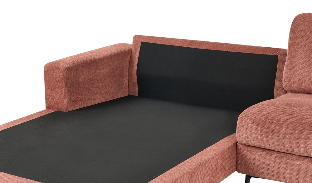 Beliani 3 vietų kampinė sofa MALOY, raudona, dešininė