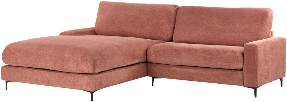 Beliani 3 vietų kampinė sofa MALOY, raudona, dešininė