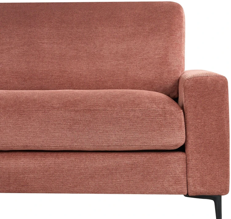 Beliani 3 vietų kampinė sofa MALOY, raudona, dešininė