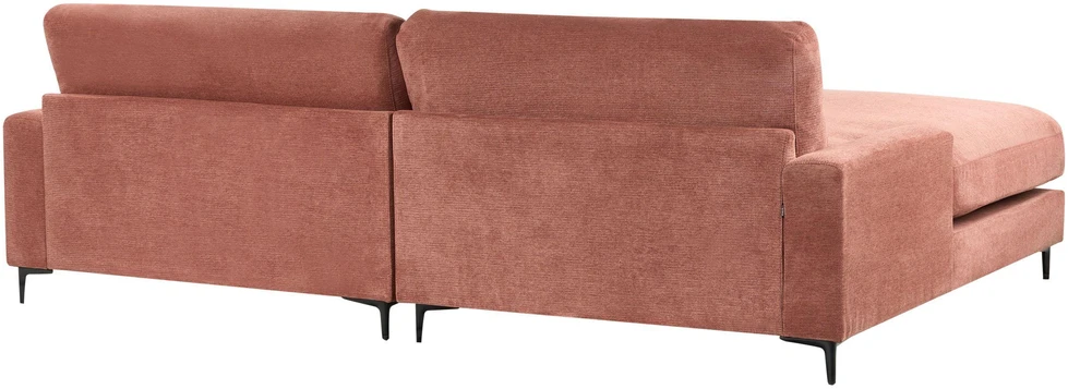 Beliani 3 vietų kampinė sofa MALOY, raudona, dešininė