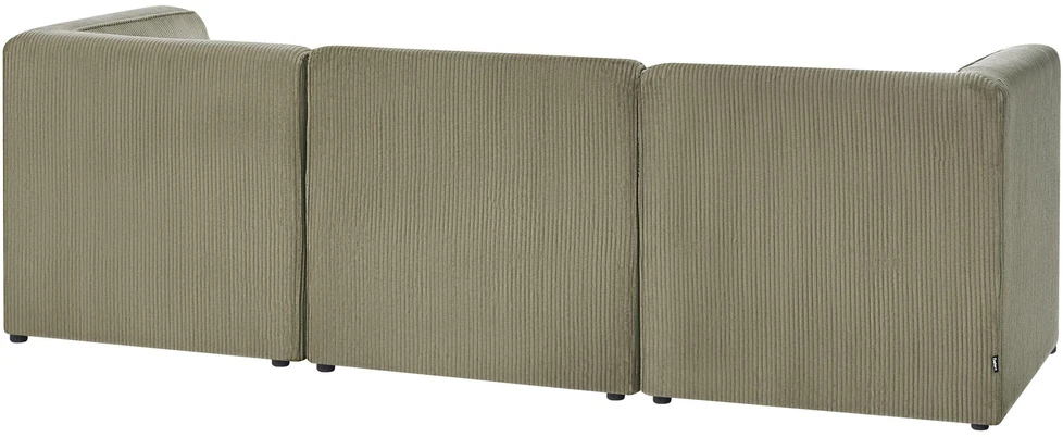 Beliani 3 vietų modulinė sofa LEMVIG, žalias velvetas
