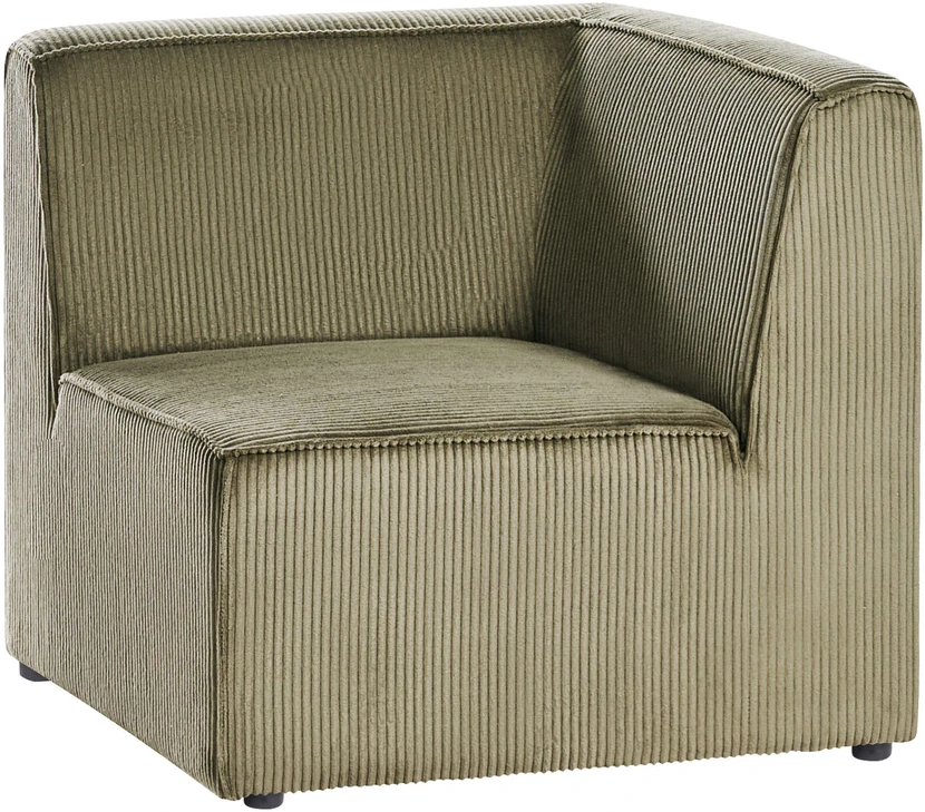 Beliani 3 vietų modulinė sofa LEMVIG, žalias velvetas