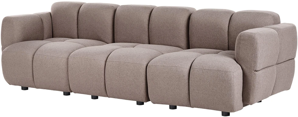 Beliani 3 vietų modulinė sofa MAKSABERG, smėlio pilkos spalvos