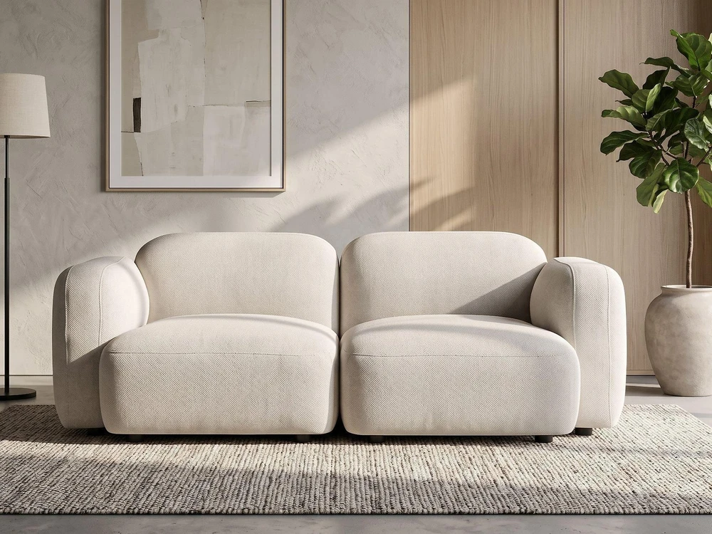 Beliani 3 vietų sofa AFOSS šviesiai smėlio spalvos