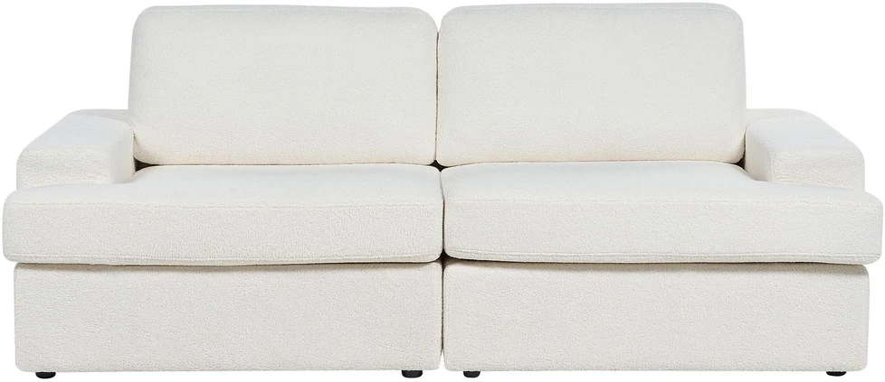 Beliani 3 vietų sofa ALLA Boucle, kreminė balta