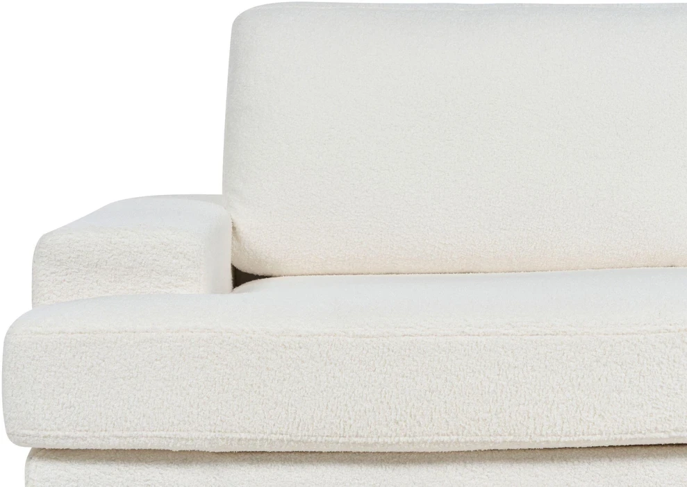 Beliani 3 vietų sofa ALLA Boucle, kreminė balta