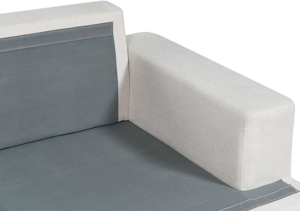 Beliani 3 vietų sofa ALLA šviesiai smėlio spalvos