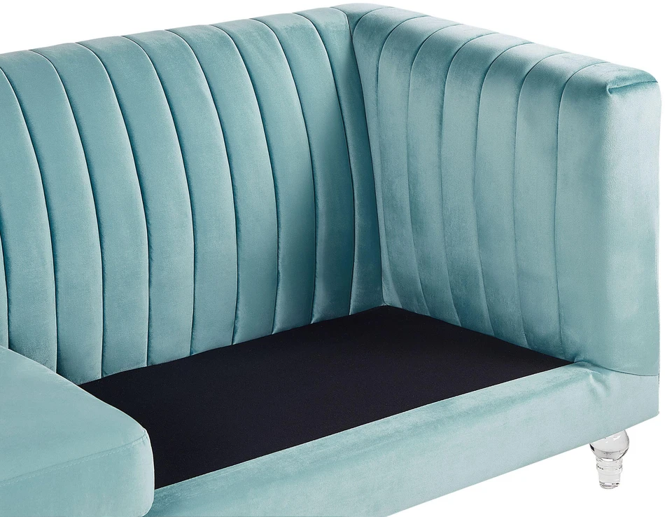 Beliani 3 vietų sofa ARVIKA aksominė mėlyna