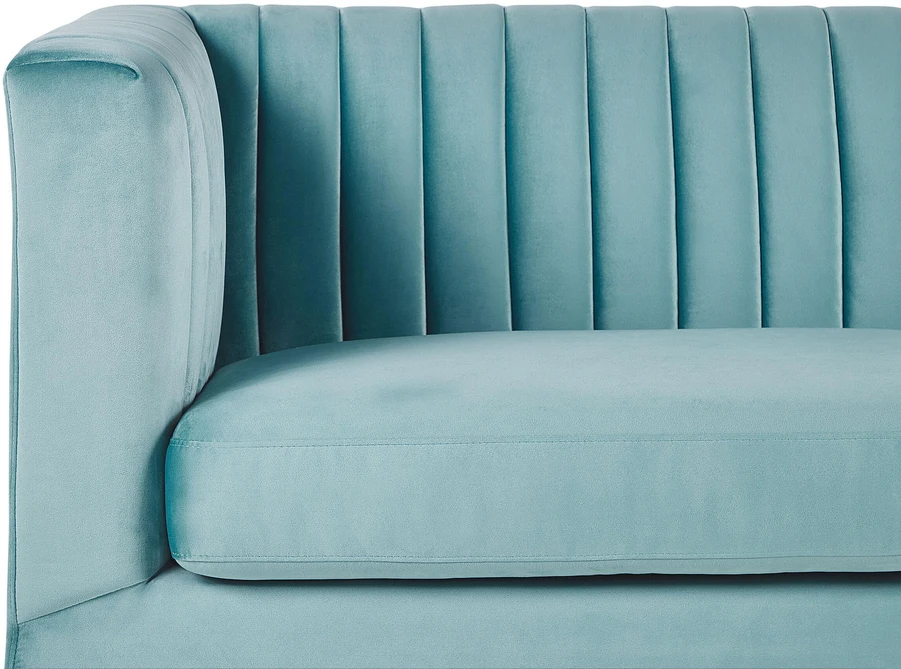 Beliani 3 vietų sofa ARVIKA aksominė mėlyna