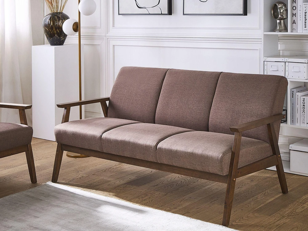 Beliani 3 vietų sofa ASNES ruda