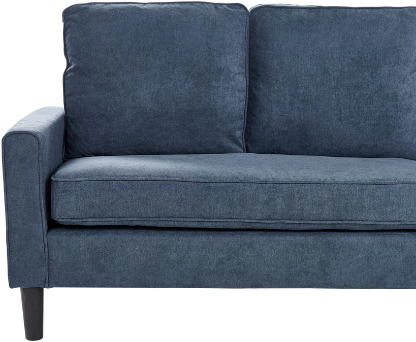 Beliani 3 vietų sofa AVESTA, tamsiai mėlyna su atrama kojoms