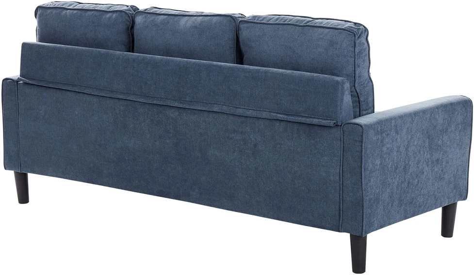 Beliani 3 vietų sofa AVESTA, tamsiai mėlyna su atrama kojoms