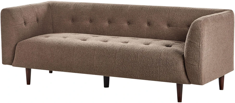 Beliani 3 vietų sofa BYSKE, ruda boucle