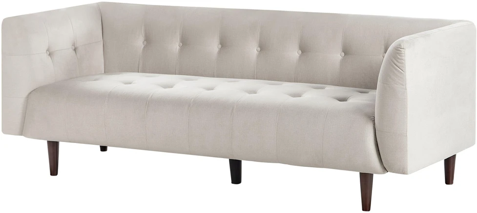 Beliani 3 vietų sofa BYSKE šviesiai smėlio spalvos