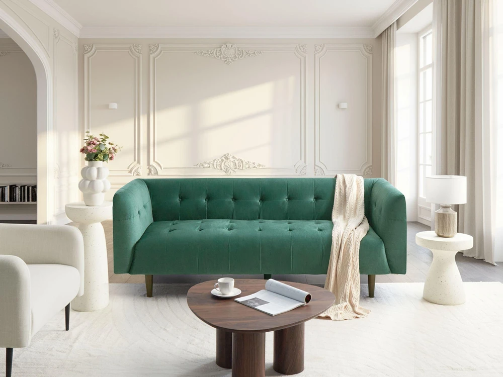 Beliani 3 vietų sofa BYSKE žalia