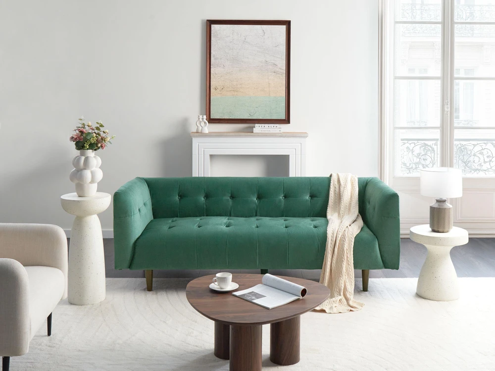 Beliani 3 vietų sofa BYSKE žalia