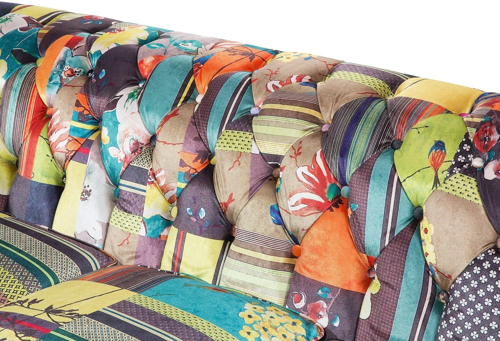 Beliani 3 vietų sofa CHESTERFIELD šviesiai žalia