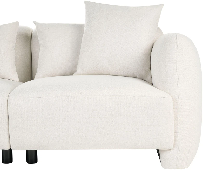 Beliani 3 vietų sofa EKENES, kreminė balta