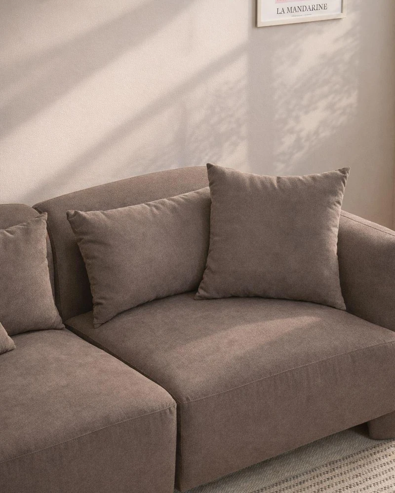 Beliani 3 vietų sofa EKENES ruda