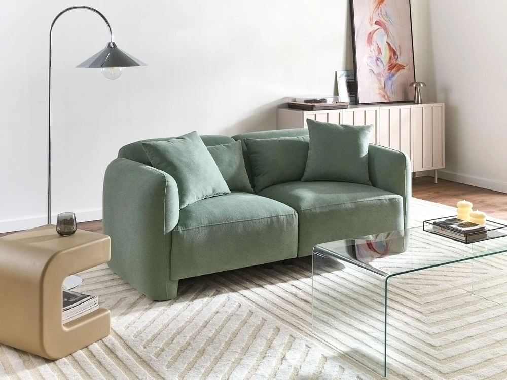 Beliani 3 vietų sofa EKENES šviesiai žalia