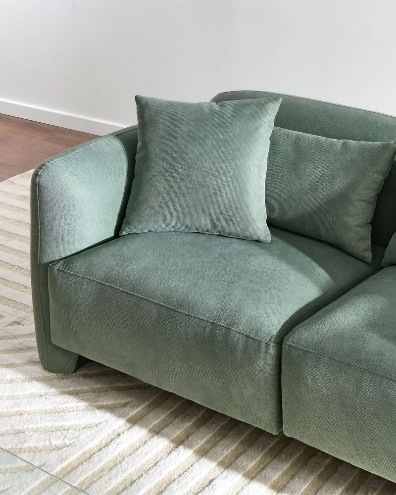 Beliani 3 vietų sofa EKENES šviesiai žalia