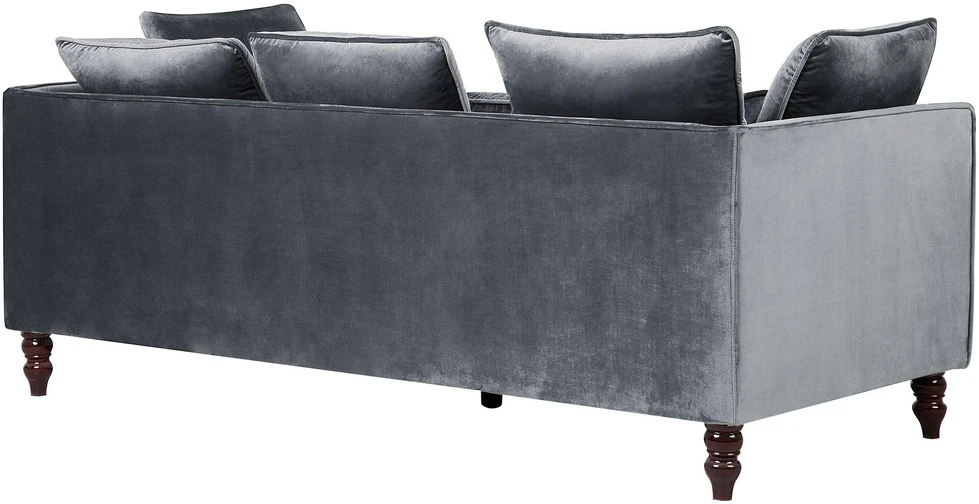 Beliani 3 vietų sofa FENSTAD, veliūrinė, pilka