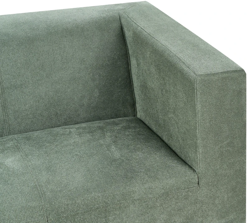 Beliani 3 vietų sofa FLORO, šenilinė, šviesiai žalia