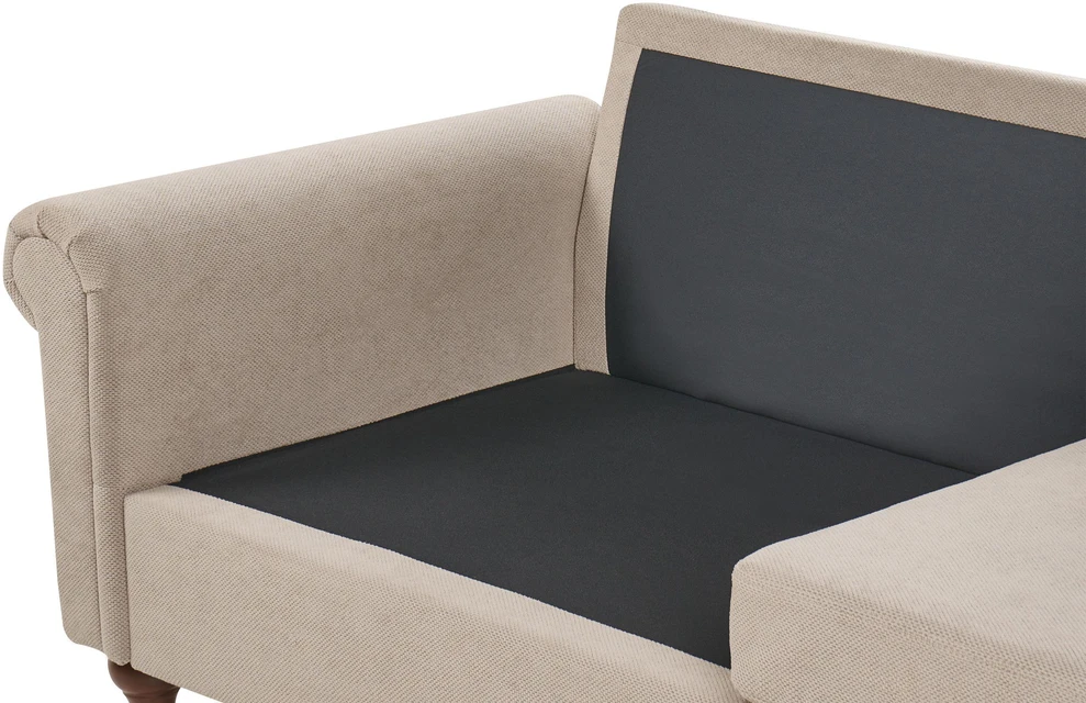 Beliani 3 vietų sofa „GINNERUP“, smėlio ir pilkšvai rudos spalvos