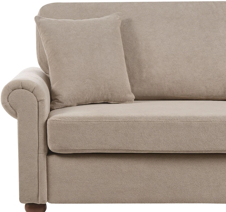 Beliani 3 vietų sofa „GINNERUP“, smėlio ir pilkšvai rudos spalvos