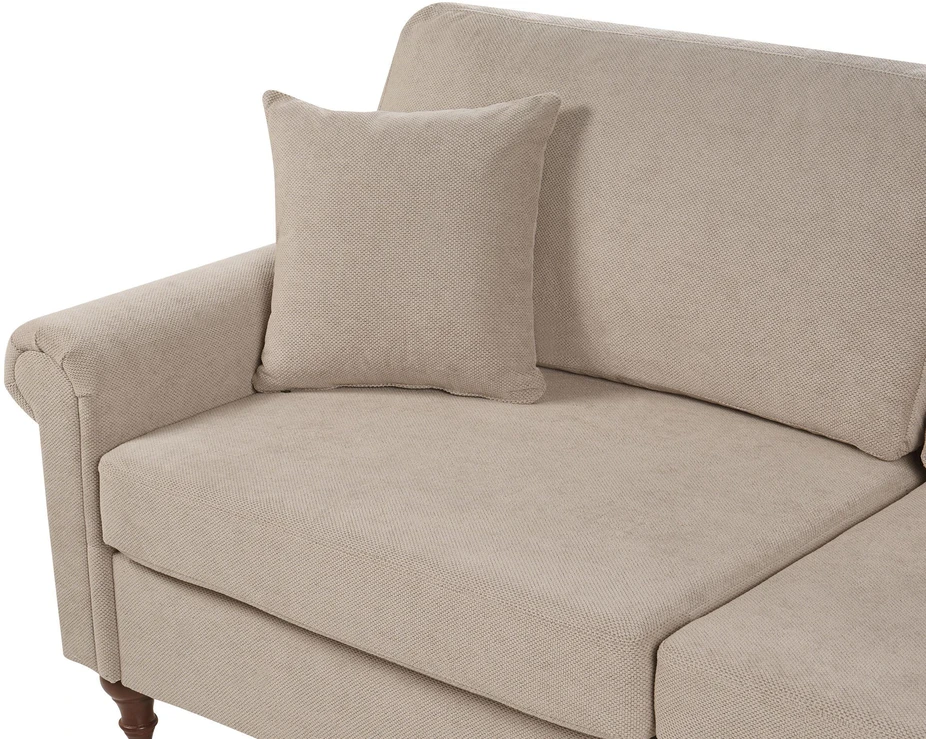 Beliani 3 vietų sofa „GINNERUP“, smėlio ir pilkšvai rudos spalvos