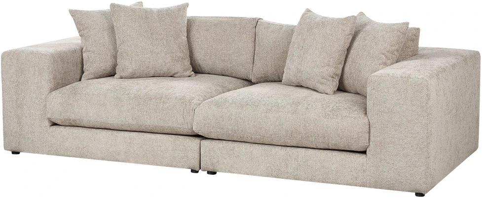 Beliani 3 vietų sofa GLORVIKA II smėlio pilkos spalvos