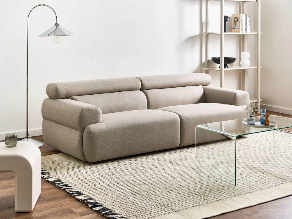 Beliani 3 vietų sofa HOVDEN smėlio spalvos