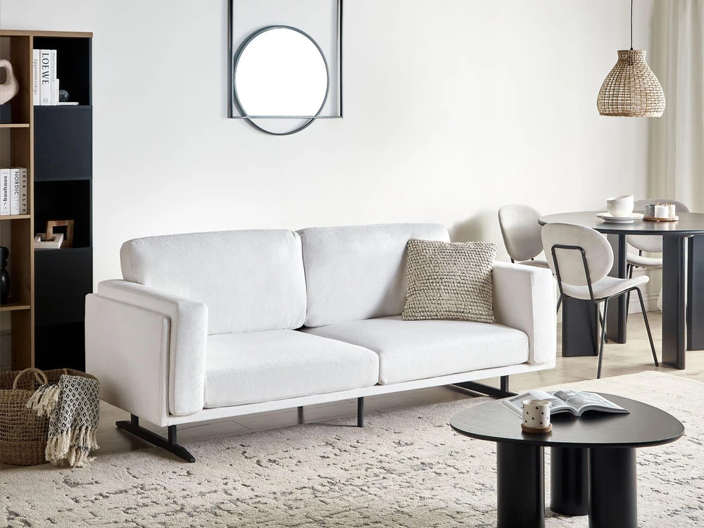 Beliani 3 vietų sofa IDRE balta