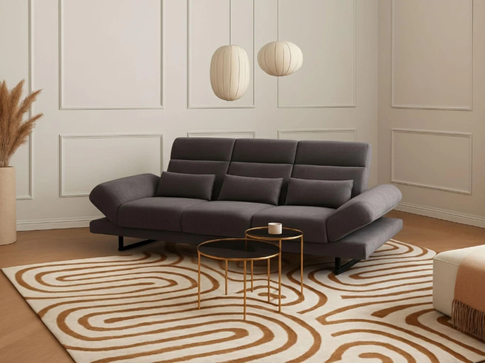 Beliani 3 vietų sofa IKAST juoda