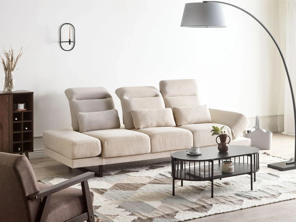 Beliani 3 vietų sofa IKAST smėlio spalvos