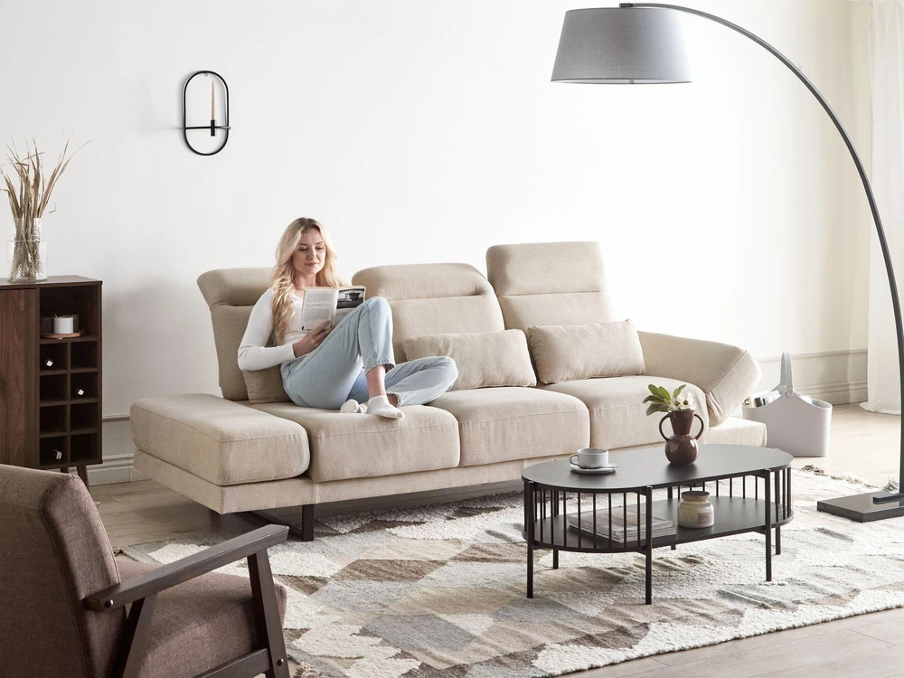 Beliani 3 vietų sofa IKAST smėlio spalvos