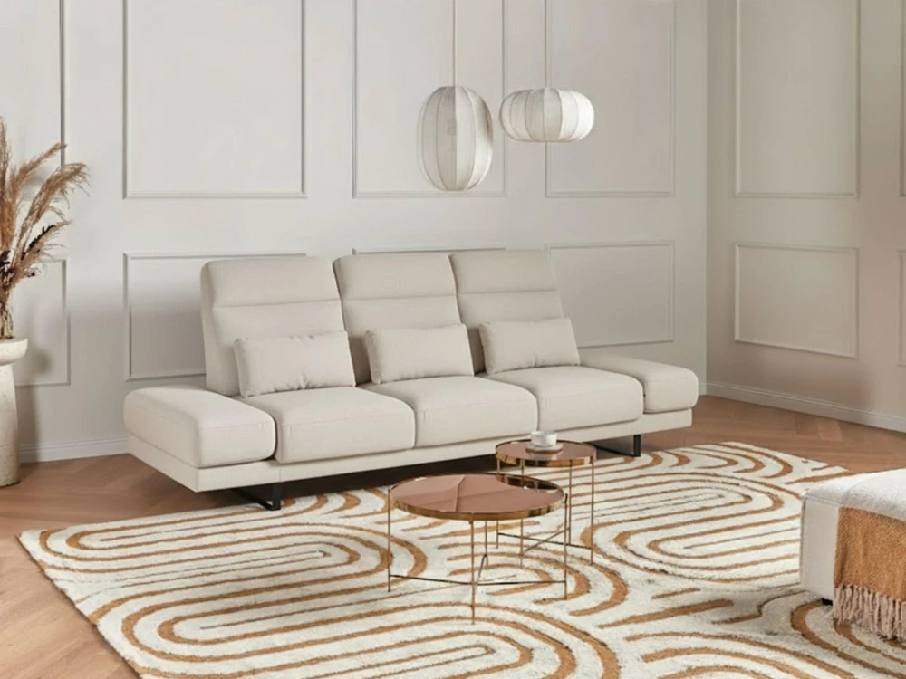 Beliani 3 vietų sofa IKAST smėlio spalvos