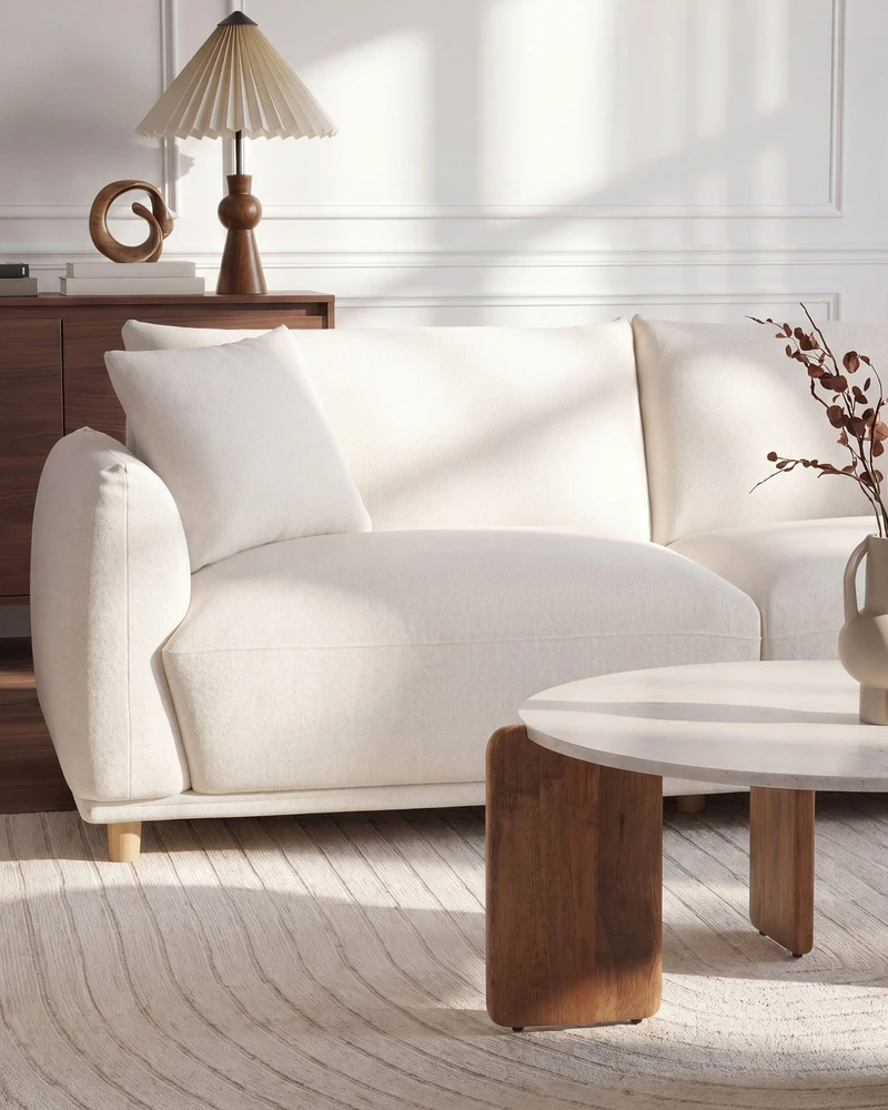 Beliani 3 vietų sofa JUBEK, balta