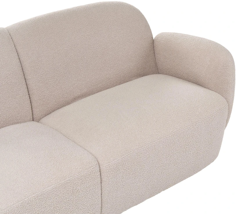Beliani 3 vietų sofa JULE Boucle, smėlio spalvos