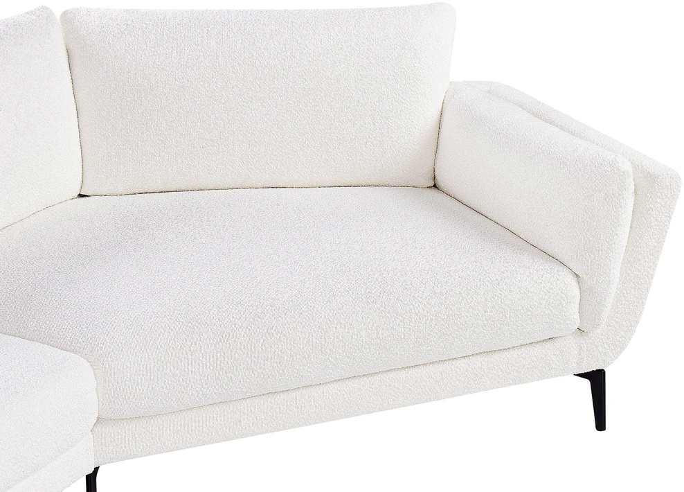 Beliani 3 vietų sofa KANSSELI Boucle balta